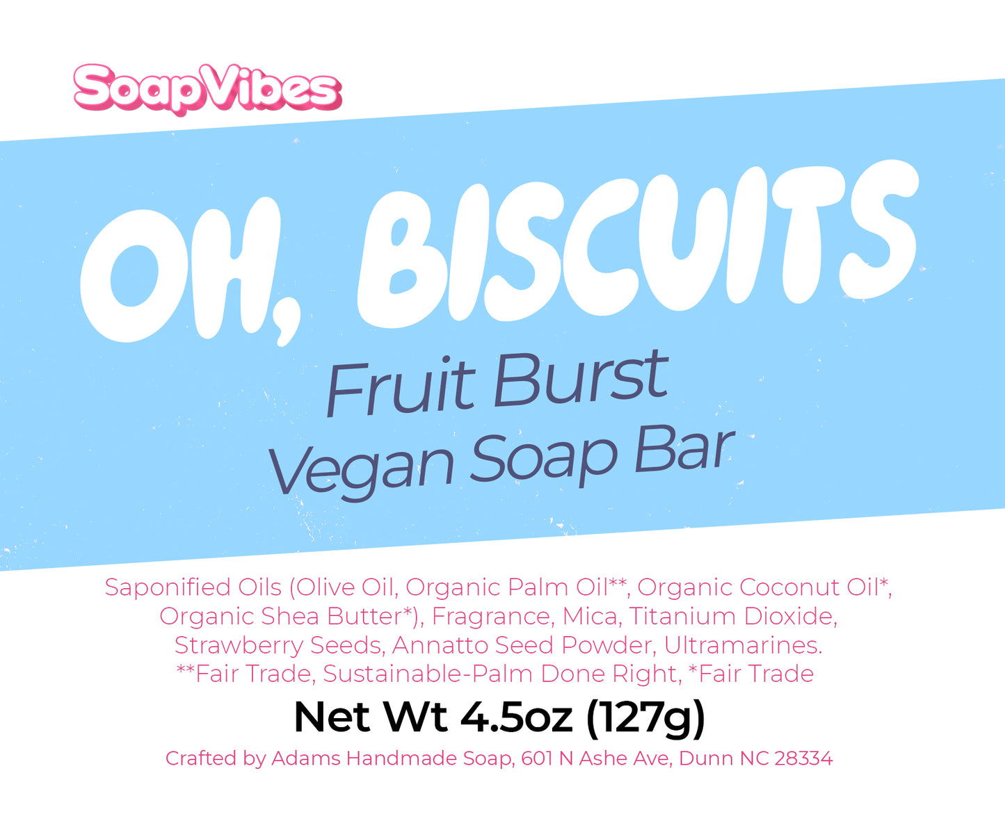 Oh, Biscuits (Fruit Burst) Vegan Soap Bar